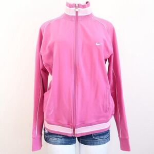 nike hot pink track jacket fit dry y2k sporty zip up